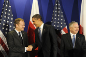 Donald Tusk, Barack Obama, Lech Kaczyński