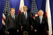 Donald Tusk, Barack Obama, Lech Kaczyński