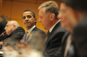 Klaus, Obama, Topolánek, Vondra