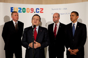 Barroso, Topolánek, Obama, Reinfeldt