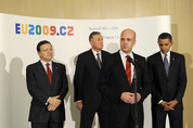 Barroso, Topolánek, Obama, Reinfeldt