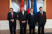 Solana, Klaus, Wen Jiabao, Barroso
