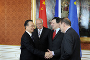 Solana, Klaus, Wen Jiabao, Barroso