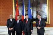 Solana, Klaus, Wen Jiabao, Barroso